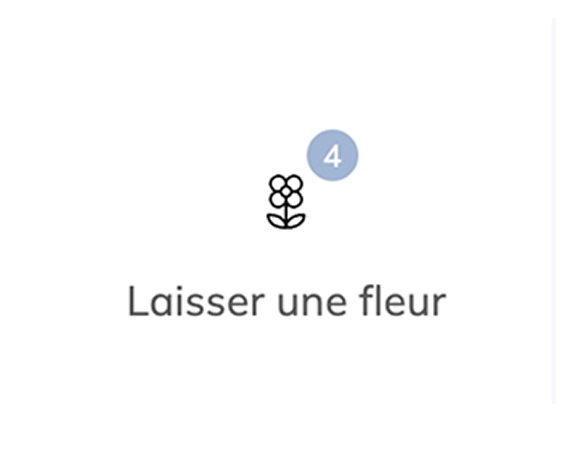 Sélection de gestes symboliques et fleurs virtuelles